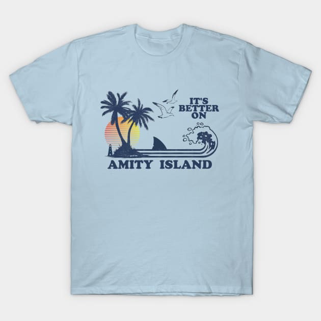 It's Better On Amity Island T-Shirt by genX life